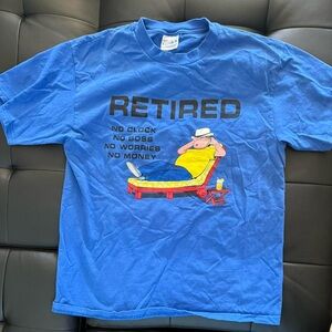 Vintage Blue Hanes Retired shirt